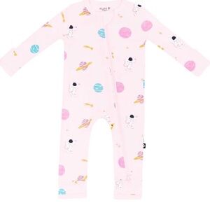 Kyte Baby Zippered Romper in Sakura Space